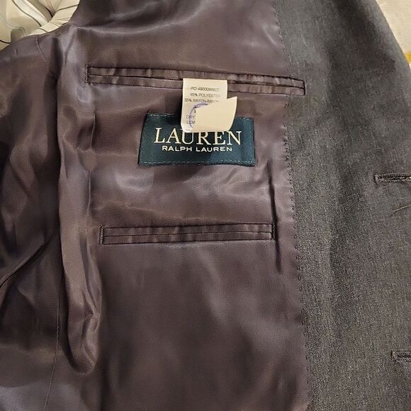 Lauren Ralph Lauren Gray Slimming Suit Jacket Size 36 - Picture 14 of 16
